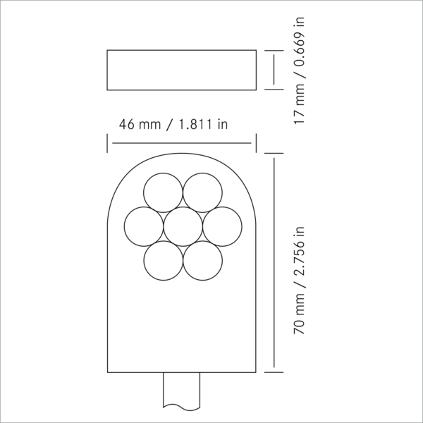 LED Schwanenhals Leseleuchte F-26 Zeichnung