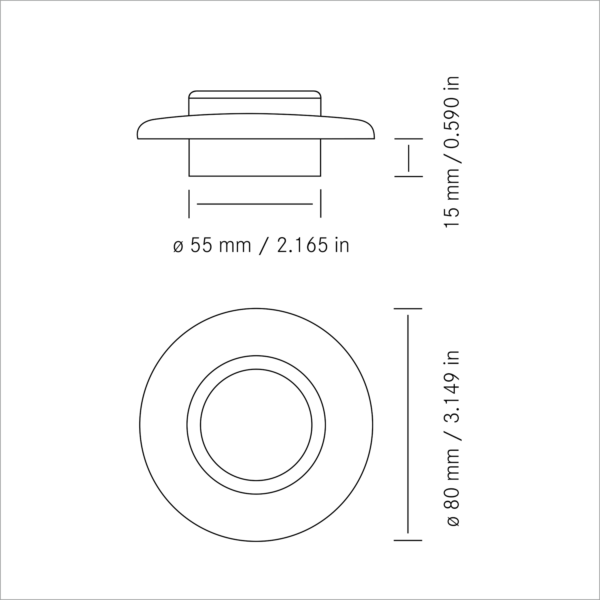 F-2 Zeichnung Einbaustrahler