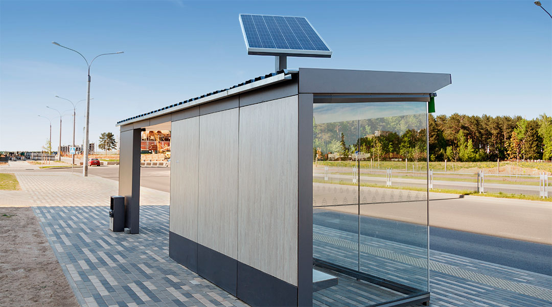 led leuchte wartehaus mit solarantrieb