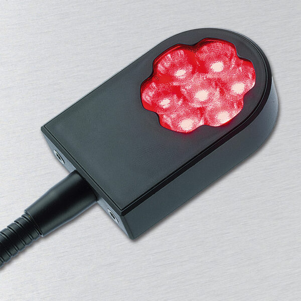 LED Schwanenhals Leseleuchte F-26 Kopf mit rot