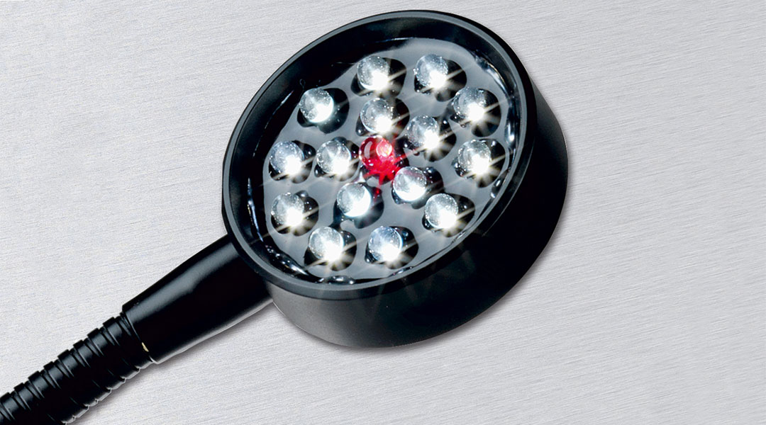 LED Schwanenhals Leseleuchte F-4 Kopf